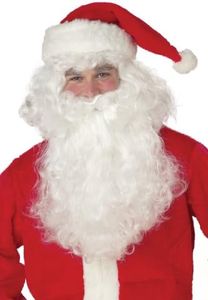 California Costumes Men's Santa Claus Beard and Wig Set, White, One Size