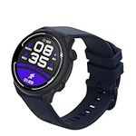 kwmobile Strap Compatible with COROS PACE 2 / APEX (42mm) Strap - TPU Silicone Band with Carbon Pattern - Dark Blue