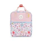 Just bee kids Backpack | Lightweight, Padded, Spacious | Retro Pink Floral Print | Sturdy Wipe-Clean Polyester | Adjustable Straps | Children & Toddlers Bag for School, Travel