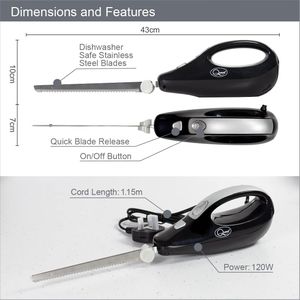 QUEST Electric Carving Knife – Black