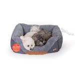 K&H Pet Products Thermo-Pet Lounge Sleeper Indoor Heated Pet Bed for Dogs & Cats, Bolstered Warm Calming Pillow Bed for Multiple or Large Cats, Machine Washable, Safety Listed - Medium 30.5 X 24.5in