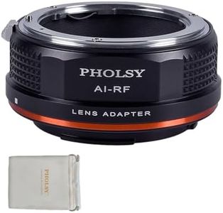 PHOLSY Lens Mount Adapter Manual Focus: Compatible with Nikon F Lens to Canon RF (EOS R-Type) Camera Body