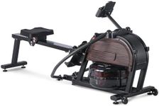 GarveeLife Dual Magnetic & Water Resistance Rowing Machine w Extended Slide, Full-Body Workout, Low-Impact, Ergonomic Full Motion or Premium Water Motion, Max 350lb Weight Capacity, App Compatible