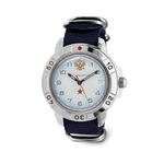 Vostok | Komandirskie 323 Red Star Mechanical Hand Wind Wrist Watch, 431323 blue, Military