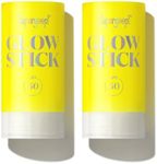 Supergoop! Glow Stick - 0.7 oz, Pack of 2 - SPF 50 PA++++ Dry Oil Sunscreen Stick for Face & Body - Hydrates for a Healthy Glow - Mess Free, Travel Friendly