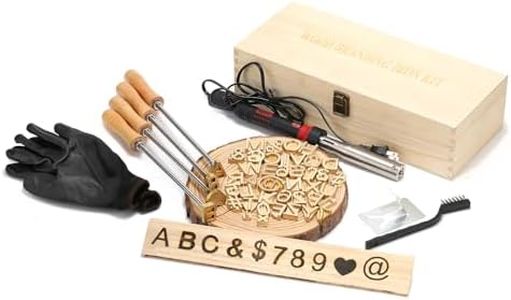 1" 44 Pcs Letter/Number/Character Branding Iron for Hats, Electric Branding Iron for Wood Leather Woodworking Wedding, Premium Brass Wood Branding Iron Personalized, Including A-Z Alphabets, 0-9 Numbers and 8 Symbols (Brass, 1")