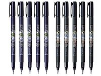 Tombow Fudenosuke Brush Pen, 10-Pack, Hard Tip (GCD-111) x5, Soft (GCD-112) x5 - for Precision Drawing, Sketch Notes & Calligraphy| Top Gifting Idea