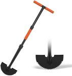 ATUHOLA Manual Edger Lawn Tool, 41-inch Lawn Edger with Saw Tooth Blade, Half Moon Hand Edger with Metal Shaft, T-Grip Handle, Heavy Duty Garden Edger Tool for Sidewalk, Grass, Yard, Landscape