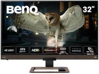 BenQ EW3280U 32 Inch 4K IPS Monitor with 2.1 Speaker System, Built-in Woofer, Remote Control, USB-C (60W PD), FreeSync, Custom Audio Modes, Edge-to-Edge Display – Metallic Grey