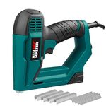 NEU MASTER Brad Nailer, NTC0060-EU Electric Nail Gun/Staple Gun for DIY Project of Upholstery, Carpentry and Woodworking, Including Staples and Nails