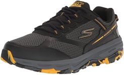 Skechers Men's GOrun Altitude - Trail Running Walking Hiking Shoe with Air Cooled Foam, Black/Yellow, 8.5 US