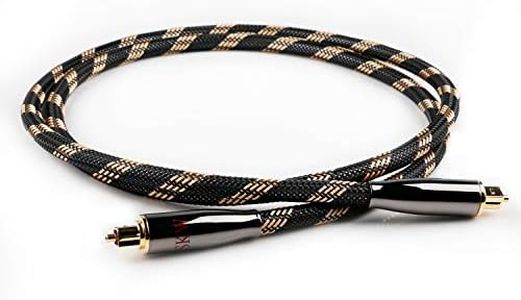 SKW Optical Digital Audio Toslink Cable Home Theater Fiber Optic Male to Male Gold Plated S/PDIF Cables - Copper Connectors, High-Reinforced Transparent Polymer Core, Nylon Braided 3ft (1M)