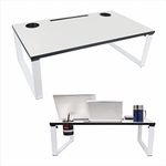 Isomars Bed Desk/Floor Desk Laptop Study Table for Work from Home, Online Classes, Card Games and Kid's Activities (White - Extra Large)