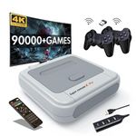 IDUINO Super Console X Retro Game Consoles Built in 95,000+ Classic Games,Compatible with PS1/PSP/MAME,Game Console Support 4K TV HD/AV Output,with Dual Wireless 2.4G Controllers,Up to 5 Players