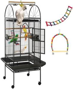 Sinopet 69-inch Large Bird Cages for Parrots,Large Parrot Cages for Large Birds, Flight Cage for Birds,Large Parakeet Cage with Birdcage Cover for African Grey,Quaker,Cockatiel,Green Cheek Conure