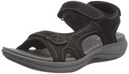 Clarks Women's Mira Bay Sandal, Black, 39 EU, black, 5.5 UK