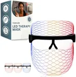 LifePro VizaCure LED Face Mask Light Therapy - Black Led Facial Mask for LED Light Face Therapy - an LED Light Mask for Face & Neck - Truly Portable Therapy Mask