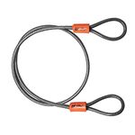 BV 2.5FT Security Steel Cable, Double Looped Braided Steel Flex Lock Cable for U-Lock, Padlock, and Disc Lock