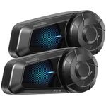Fodsports FX-S Motorcycle Bluetooth Headset,2-Way Motorcycle Intercom,Bluetooth5.4 Motorbike Headset,Noise Cancellation Helmet Communication System,Stereo Music,Voice Assistant, Waterproof (2 pack)
