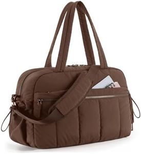 BAGSMART Gym Bag for Women, Duffle Bag for Travel with Wet Pocket, Lightweight Carry on Weekender Duffel, Water Resistant, Chocolate