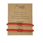 COLORFUL BLING Handmade Knot Red String of Fate Matching Couples Bracelets Long Distance Red String Bracelets Couple Gifts for Boyfriend and Girlfriend, string, string