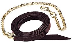 Weaver Leather Single-Ply Horse Lead Features 30-Inch Brass Plated Chain, Mahogany