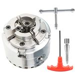 Findmall 2-3/4 Inch 4 Jaw Self-Centering Keyed Lathe Chuck Set Wood Lathe Chuck with 1-Inch x 8TPI Thread