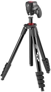 JOBY Compact Action 61"/155cm DSLR Tripod,1.5kg/3.3lb Capacity, Lightweight Aluminium Camera Tripod with Ball Head, 1/4 Quick Release Mount, Carrying Bag, for CSC, Mirrorless Cameras, Photo and Video