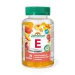 Jamieson Vitamin E Gummies Peach Mango Flavour 70 Count, Natural Antioxidant & Collagen Formation Support