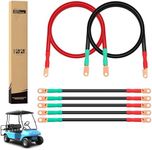 10L0L Golf Cart Heavy Duty Battery Cables for Club Car DS & Precedent 1994 Up 48Volt, 7 PCS 4 Gauge Pure Copper Golf Battery Wiring Cables, 14“+41” Long