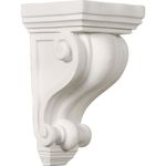 Ekena Millwork COR04X04X07DE 4-inch W x 4-inch D x 7 1/2-Inch H Devon Corbel