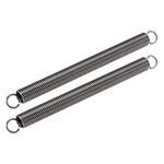 sourcing map Compression Spring,16mm OD,2mm Wire Size,244mm Extended Length,200mm Free Length,Spring Steel,15kg Load Capacity,Grey 2pcs