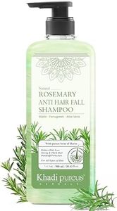 Khadi Pureus Herbals Shreekesha Rosemary Anti Hair Fall Shampoo for Hair Growth, Reduce Hair Loss & Damage, Hair Fall Control, Anti Dandruff & Frizzy hair | Herbal Hair Cleanser with properties & Pure Powerful Natural Ingredients for Women & Men (900 ml)