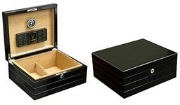 Prestige Import Group - Onyx Lacquer High Gloss Black Cigar Humidor