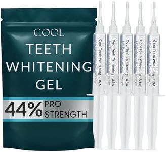 Cool Teeth Whitening Gel Refills Carbamide Peroxide Refill 5 Dispenser Tubes DIY 25 Treatments Tooth Whitener Bleaching Dentist Grade Strength Enamel Safe Whitener
