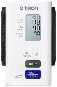 OMRON NightView Wrist Blood Pressure Monitor, clinically validated, Completely Silent Blood Pressure Machine for Daytime and Nighttime Measurements with Bluetooth Connection to Free Smartphone app