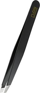 Rubis Tweezers Classic Black 1K104 - The Perfect Tool for Eyebrow Care - Tweezers with Pointed Tips - Suitable for Plucking Eyebrows & Removal of ingrown Hairs or splinters