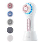 UMICKOO Facial Cleansing Brush,Rechargeable IPX7 Waterproof with 5 Brush Heads,Face Brush Use for Exfoliating, Massaging and Deep Cleansing (Multi)