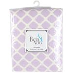 Kushies Baby Ben & Noa Crib Sheet Flannel, Lilac Lattice