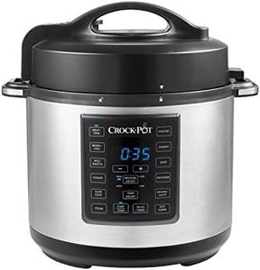 Crock-Pot 6 Quart 8-In-1 Multi-Use Express Crock Programmable Slow Cooker, Pressure Cooker, Sauté, And Steamer, Stainless Steel (Sccppc600-V1).