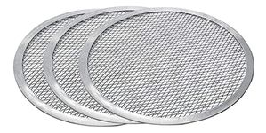 OLRADA Aluminum Pizza Screen Mesh Oven Baking Tray Round Plates Silver,11 inch 3Pc Set