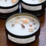 Tootoo Canlde, Black tin sea, Soy candle, unique candle, handmade gift, decorated candle, unique gift, natural candle, scented candle