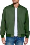 COOFANDY Men's Lightweight Bomber Jacket Casual Varsity Jacket Full Zip Flight Jackets Textured Jacket