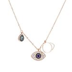 Charming Jewellery Rosegold Stainless Steel Latest Evil Eye Pendant Necklace