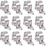 Hilitchi 12Pcs Stainless Steel T-Bolt Clamps with Rounded Band Edges Heavy Duty Turbo Intake Intercooler Clamp (32-37MM)-12PCS for 1 Inch Hose