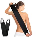 Yvoier Leakproof-lined Back Tanner Applicator, Reusable Double-Sided Self Tan Back Applicator, Streakless Lotion Applicator for Back Tanning Mitt, Ultra Soft Fake Tan Back Applicator for Cream, Lotion
