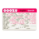 OOOZU Spanish Language Card | Lightweight Credit Card-Sized Spanish Phrasebook Alternative | Essential Words And Phrases For Holidays And Travel To Spain, Madrid, Barcelona