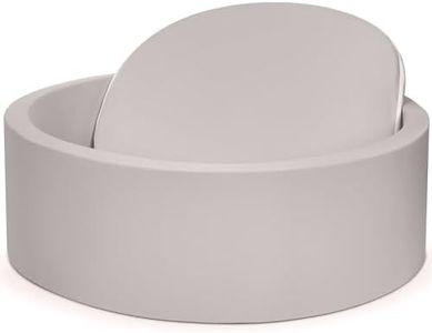 SIUUHOVS Foam Baby Ball Pit 35.4"x 11.8" for Toddlers, Soft Round Kiddie Playpen Ball Pool for Kids with Soft Memory Sponge for Babies Indoor Game(Balls not Included) Light Gray 35.4IN