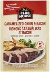 Club House, Dry Sauce/Seasoning/Marinade Mix, Carmalized Onion & Bacon Simmer and Serve Sauce, 24g (Pack of 1)