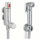 Nes Home Shattaf Douche Toilet Bidet with Mini Thermostatic Shower Valve Muslim Spray